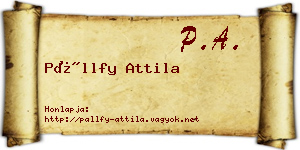 Pállfy Attila névjegykártya